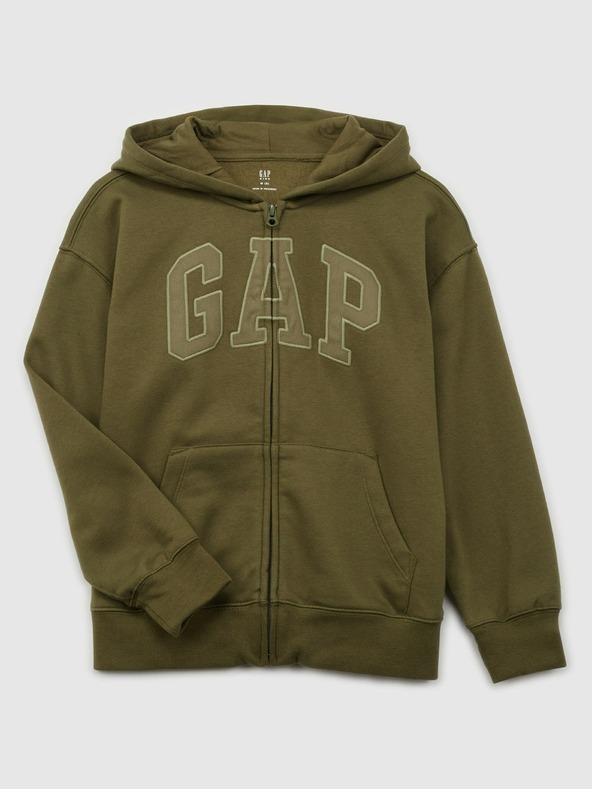 GAP Gyerek pulóver logóval és fleece béléssel GAP