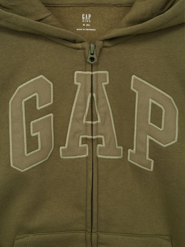 GAP Gyerek pulóver logóval és fleece béléssel GAP