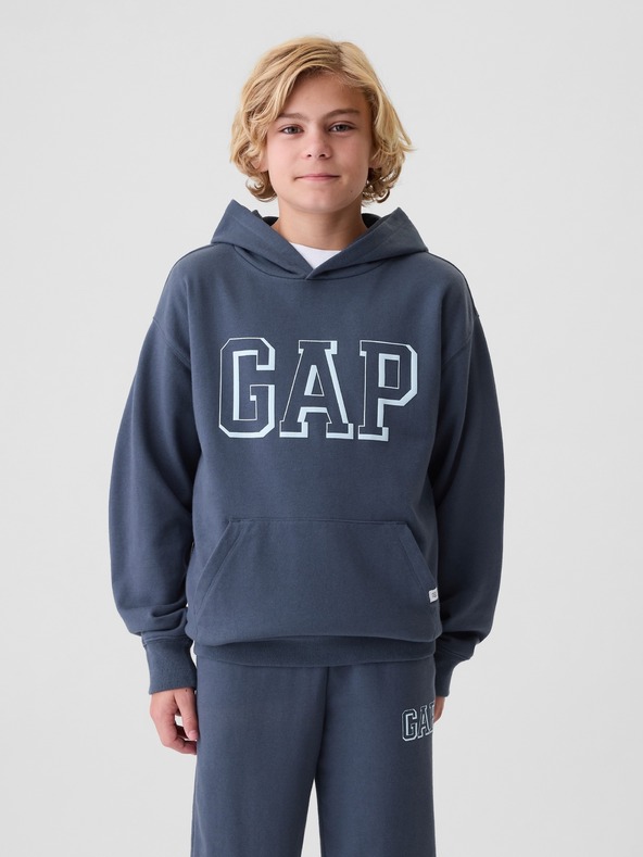 GAP Gyerek pulóver logóval és fleece béléssel GAP