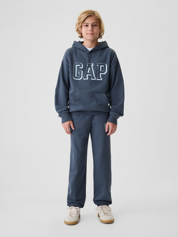 GAP Gyerek pulóver logóval és fleece béléssel GAP