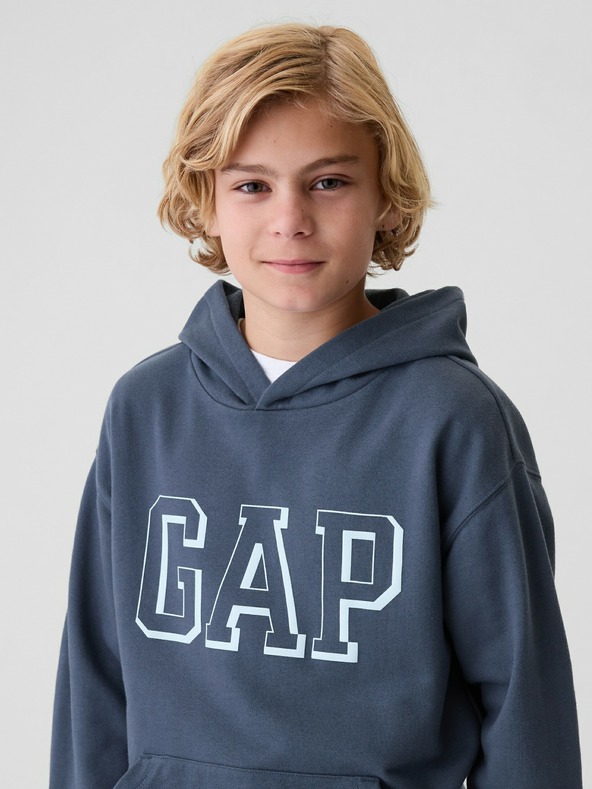 GAP Gyerek pulóver logóval és fleece béléssel GAP