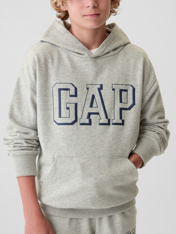 GAP Gyerek pulóver logóval és fleece béléssel GAP