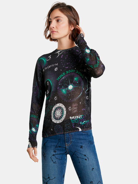 Desigual Fekete Desigual női mintás pulóver Toronto