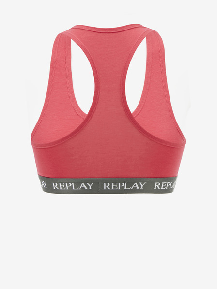 Replay Sötét rózsaszín női sportmelltartó Replay
