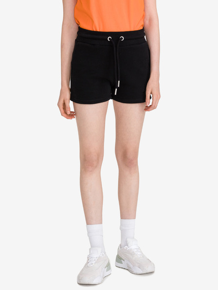 SuperDry Fekete női melegítőnadrág SuperDry rövidnadrág