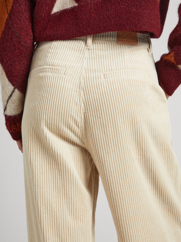 Pepe Jeans Krémszínű női kordnadrág Pepe Jeans Cecilia Cord Pepe Jeans Cecilia Cord