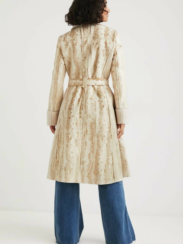 Desigual Bézs színű női Desigual Marvelous mintás kabát