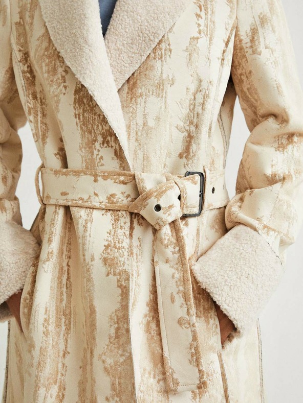 Desigual Bézs színű női Desigual Marvelous mintás kabát