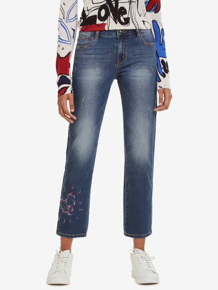 Desigual Kék női Desigual Sanford egyenes szabású farmer