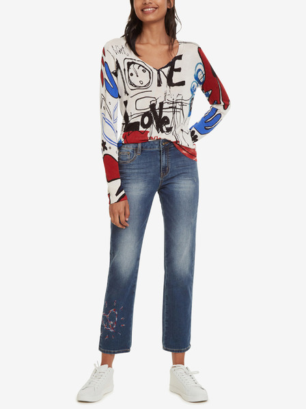 Desigual Kék női Desigual Sanford egyenes szabású farmer