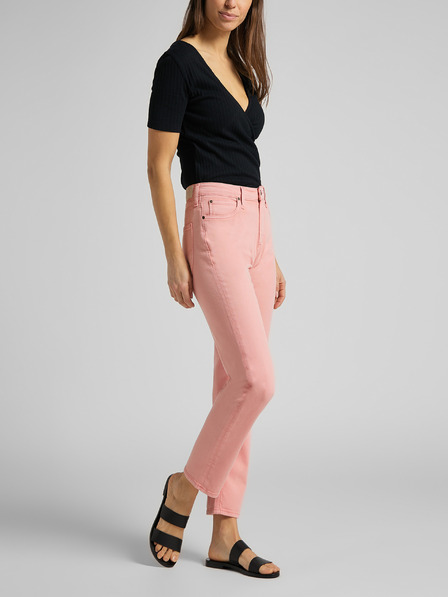 Lee Rózsaszín Női Lee Carol Straight Fit Jeans