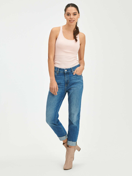GAP Nadrágok slim boyfriend Mid Rise Universal Washwell GAP