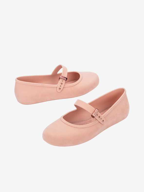 Melissa Világos rózsaszín Női Melissa Soft Ballerina Velvet Ballerinák