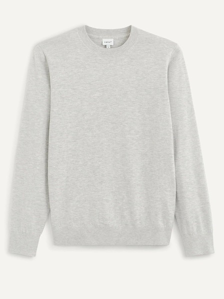 Celio Világosszürke férfi basic pulóver Celio