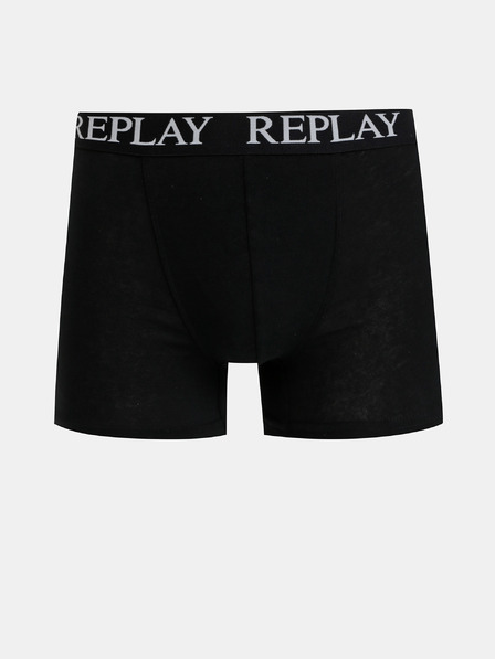Replay Két darabos boxeralsó szett fekete és kék színben Replay