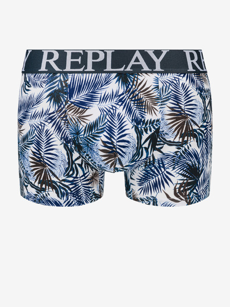 Replay Két darabos boxeralsó készlet kék színben Replay Foliage