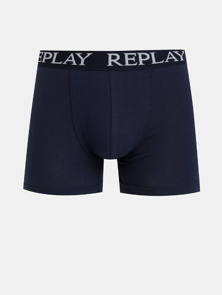 Replay Két boxer készlet sötétkék és szürke Replay színben