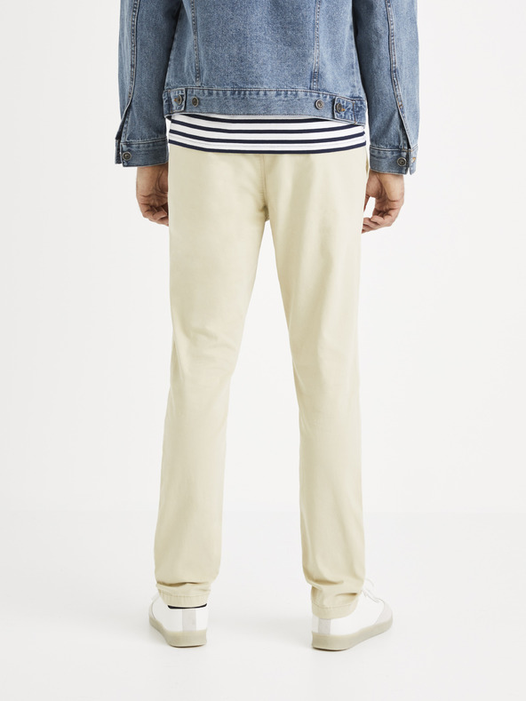 Celio Krémszínű chino nadrág Celio Roprime