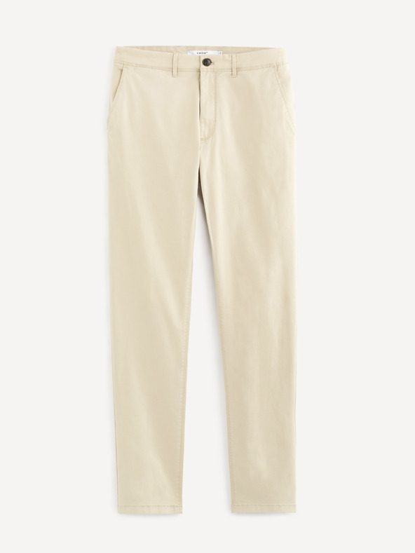 Celio Krémszínű chino nadrág Celio Roprime