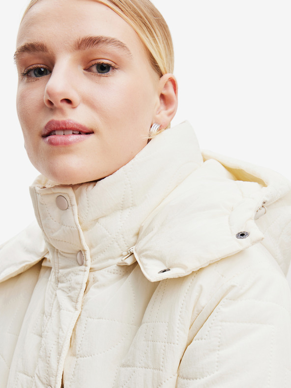 Desigual Krémszínű Desigual női Tulip télikabát