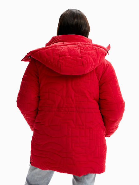 Desigual Piros női Desigual Tulip téli kabát
