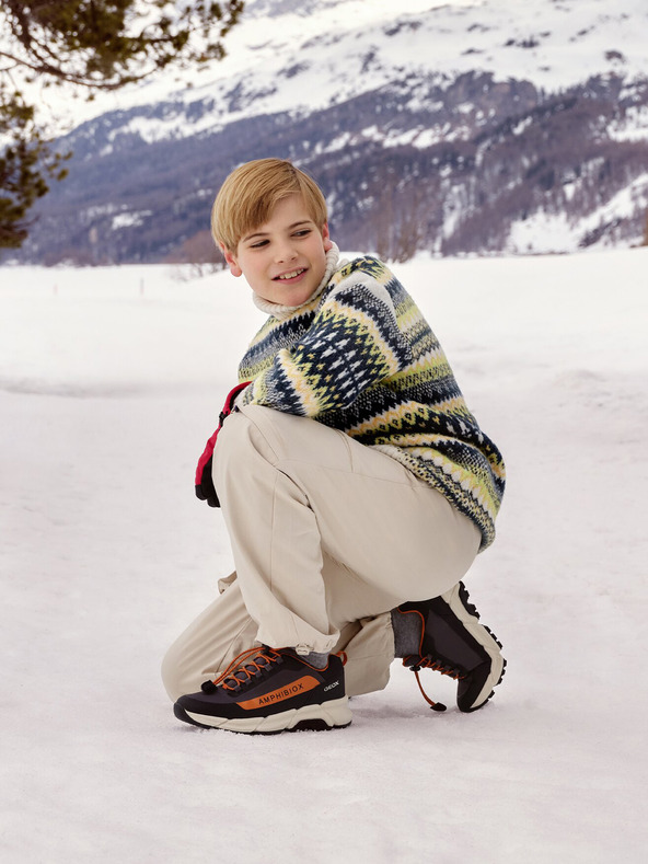 Geox Sötétszürke Geox Flexyper Plus Fiú tornacipő