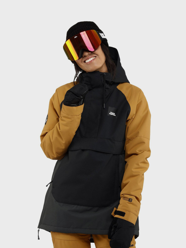 Horsefeathers Mija kabát - fekete/fenyősárga méret L HORSEFEATHERS