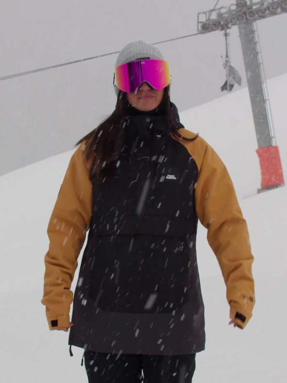 Horsefeathers Mija kabát - fekete/fenyősárga méret L HORSEFEATHERS