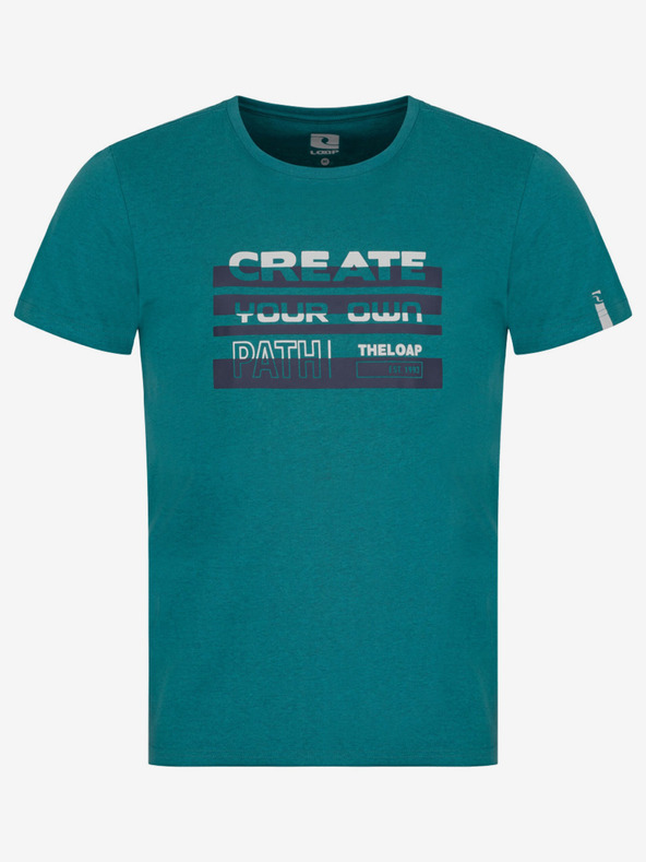 Loap Férfi póló petrol színű, LOAP BENUL nyomtatású póló.