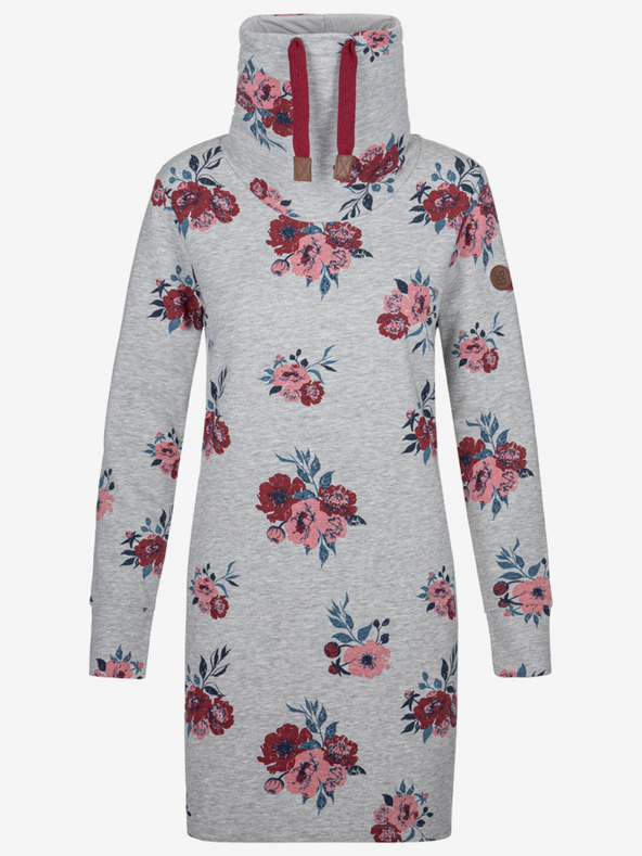 Loap Világosszürke női virágos ruha LOAP Ebuna