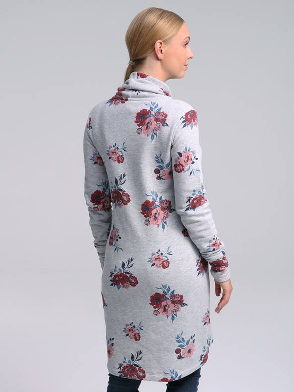 Loap Világosszürke női virágos ruha LOAP Ebuna