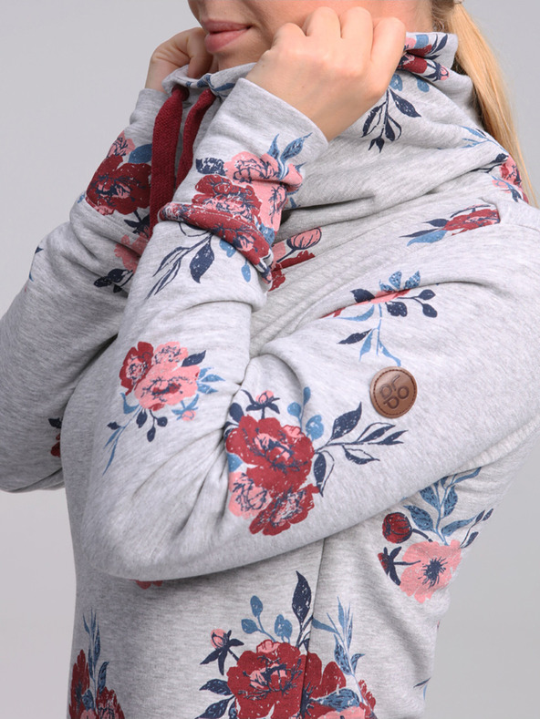 Loap Világosszürke női virágos ruha LOAP Ebuna