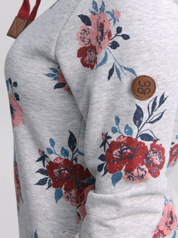 Loap Világosszürke női virágos ruha LOAP Ebuna