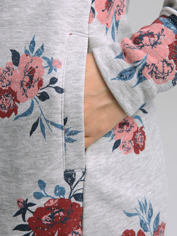 Loap Világosszürke női virágos ruha LOAP Ebuna