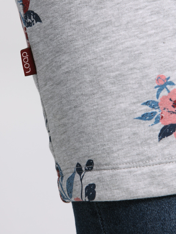 Loap Világosszürke női virágos ruha LOAP Ebuna