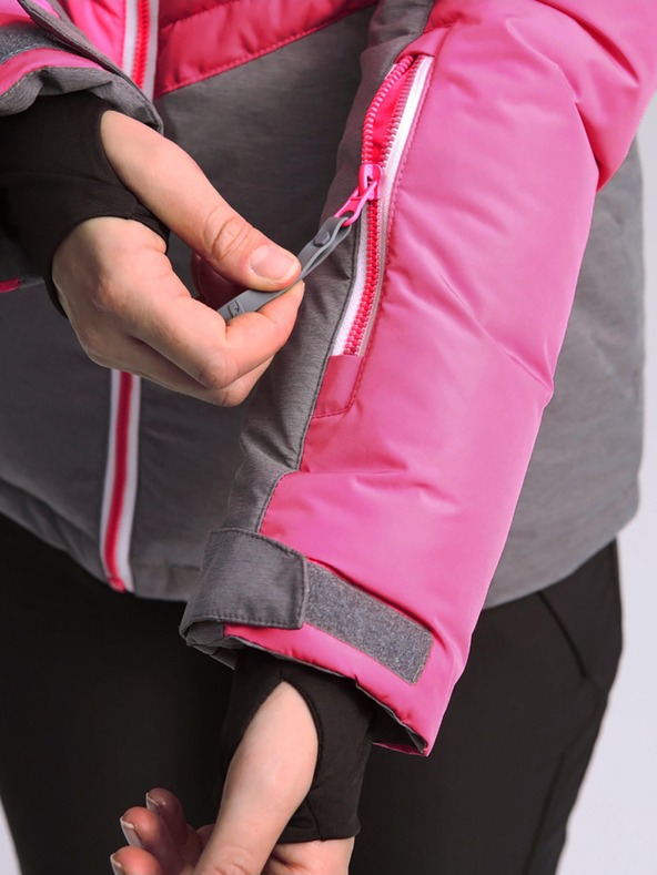 Loap Szürke és rózsaszín női sí dzseki LOAP ORINNA