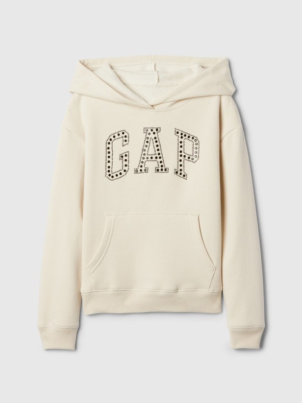 GAP Gyerek pulóver logóval és fleece béléssel GAP