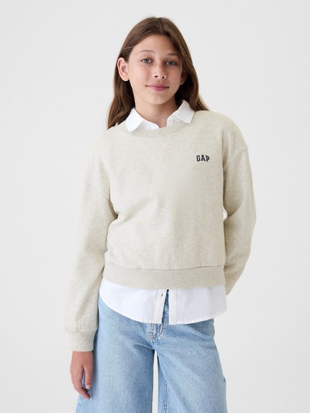 GAP Gyerek pulóver logóval és fleece béléssel GAP