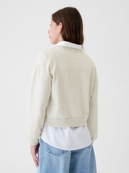 GAP Gyerek pulóver logóval és fleece béléssel GAP