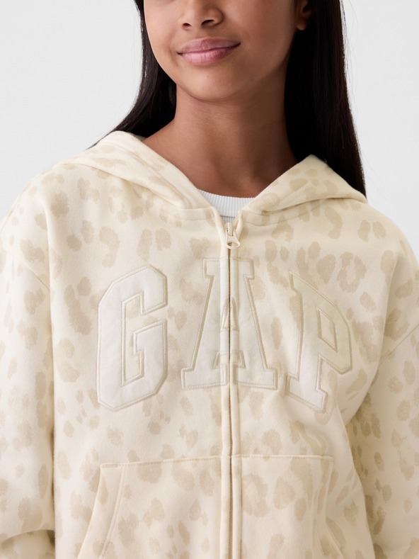 GAP Gyerek pulóver logóval és fleece béléssel GAP
