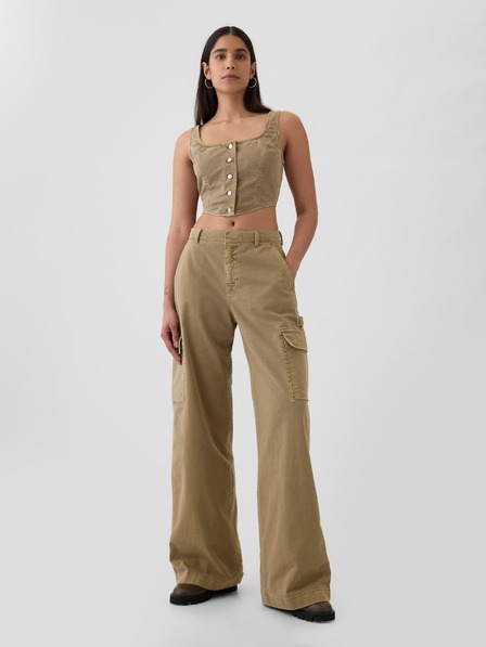 GAP Nadrág zsebekkel Baggy Khaki Cargo GAP