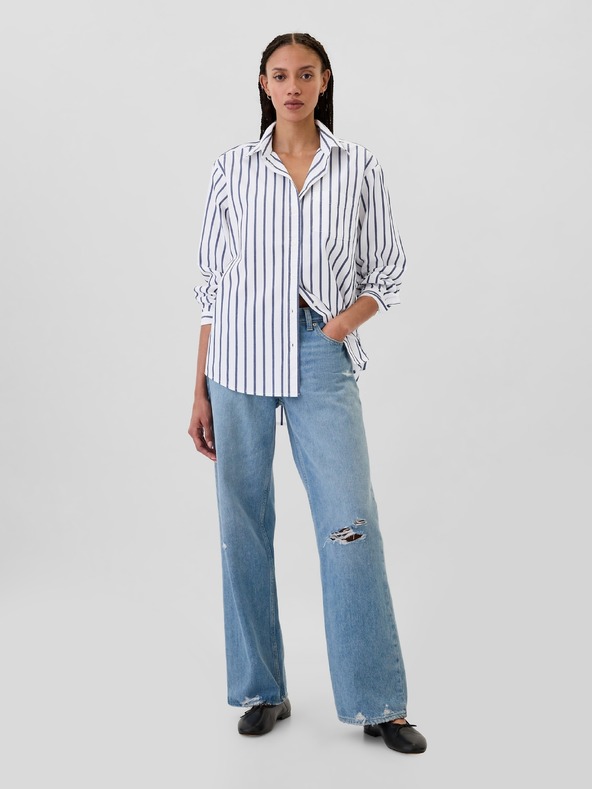 GAP Csíkos oversize Poplin Big Shirt ing GAP
