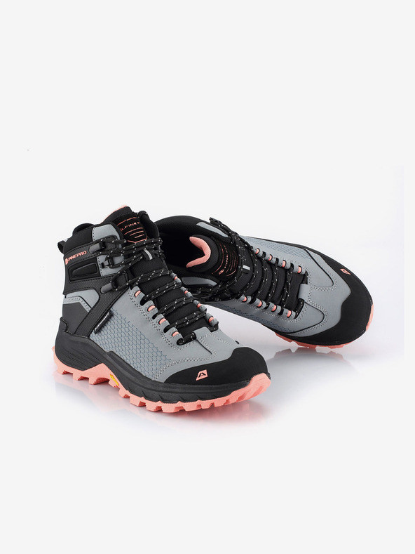 ALPINE PRO Fekete és szürke női kültéri bakancs membránnal PTX ALPINE PRO Kneiffe
