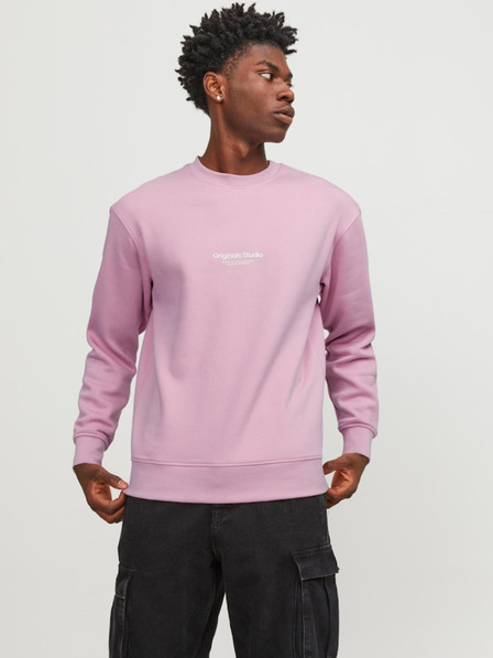 Jack & Jones Világos rózsaszínű férfi Jack & Jones Vesterbro kapucnis férfi pulóver