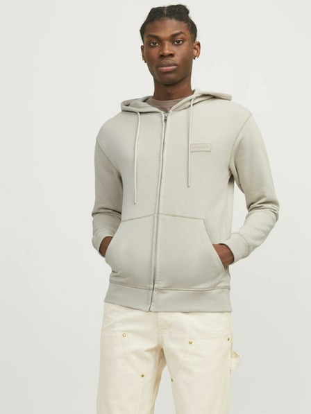 Jack & Jones Bézs színű férfi Jack & Jones Faded Zip kapucnis pulóver
