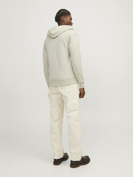Jack & Jones Bézs színű férfi Jack & Jones Faded Zip kapucnis pulóver