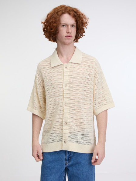Jack & Jones Jack & Jones Club férfi bézs színű kötött ing