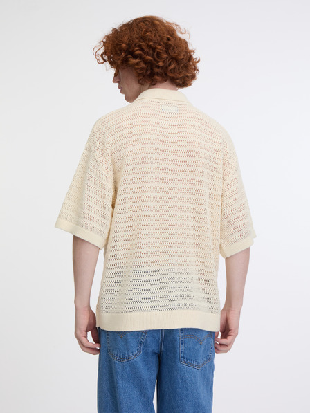 Jack & Jones Jack & Jones Club férfi bézs színű kötött ing