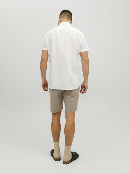 Jack & Jones Bézs férfi chino rövidnadrág lenvászon Jack & Jones Dave