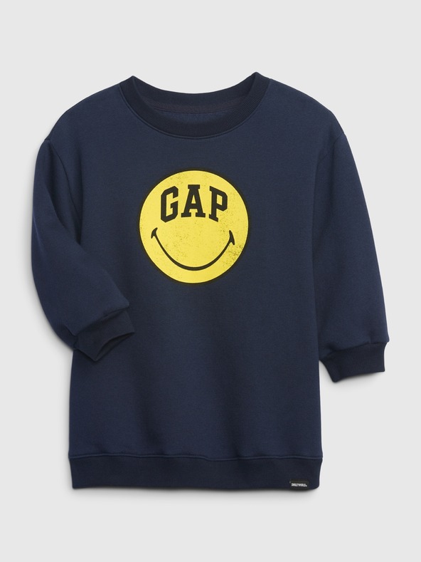 GAP Baby mikinás ruha Gap × SmileyWorld® GAP